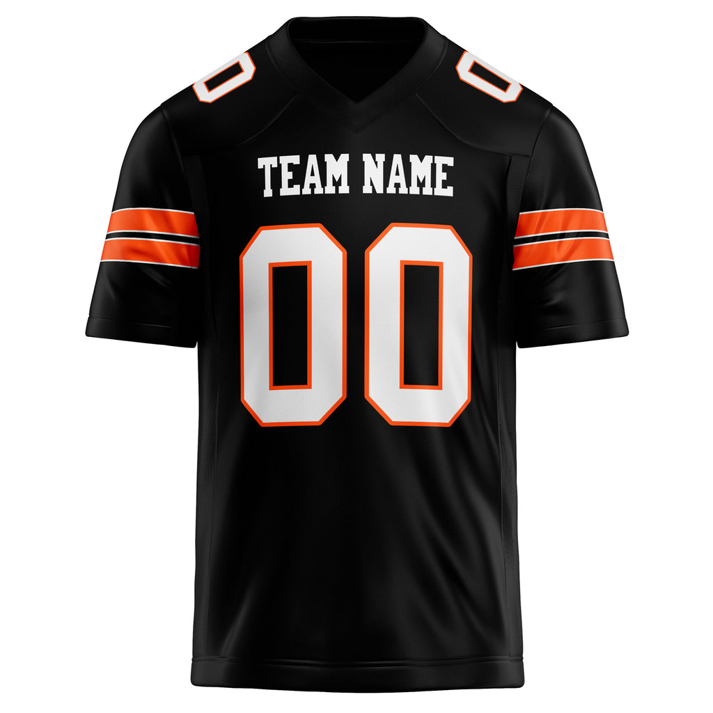 Personalized Black & White Solid Colour Football Jersey