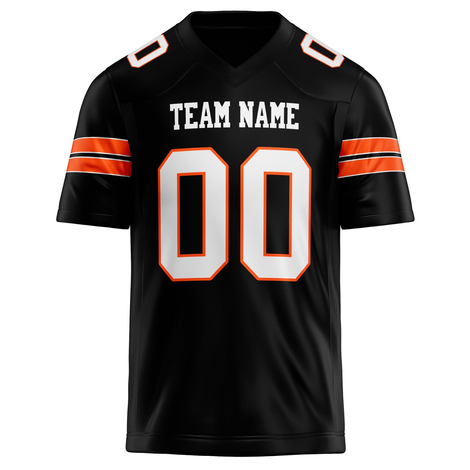 Personalized Black & White Solid Colour Football Jersey