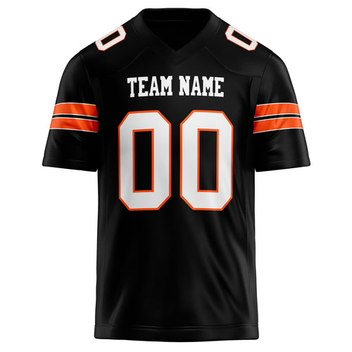 Personalized Black & White Solid Colour Football Jersey