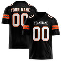 Personalized Black White Solid Colour Football Jersey FT02240730BL029
