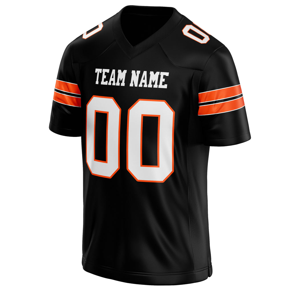 Personalized Black & White Solid Colour Football Jersey