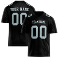 Personalized Black gray Solid Colour Football Jersey FT02240730BL030