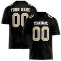 Personalized Black cream Solid Colour Football Jersey FT02240730BL031