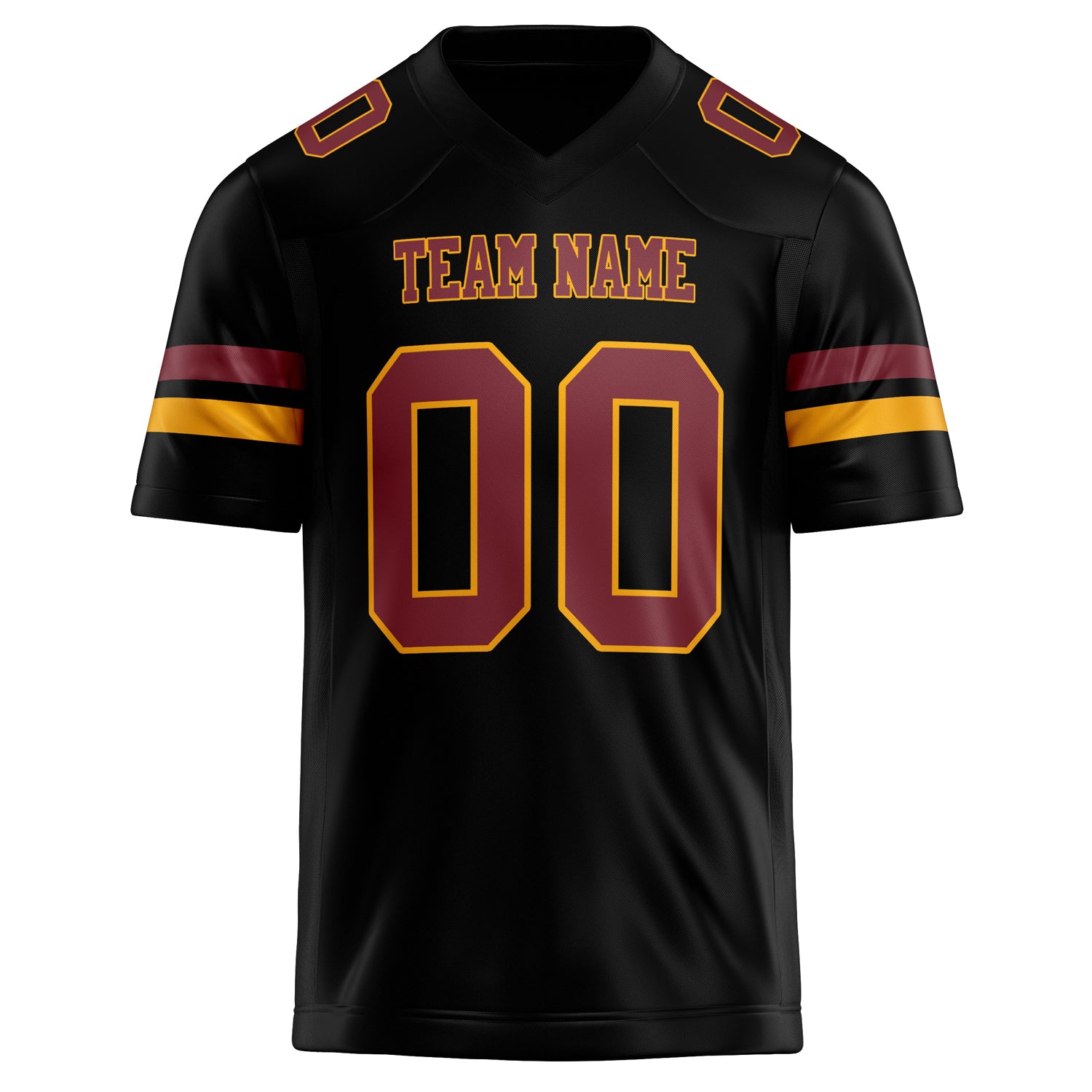 Personalized Black & maroon Solid Colour Football Jersey