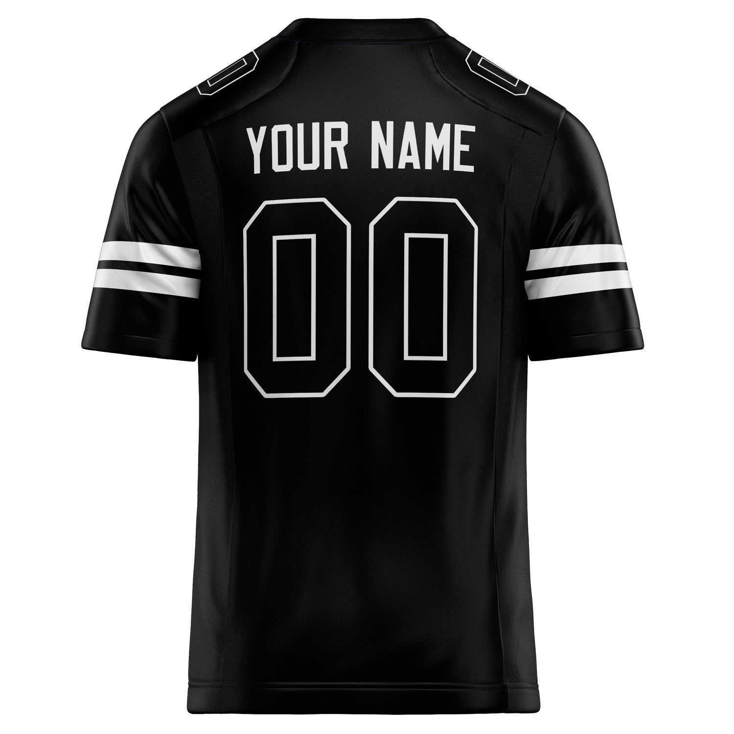 Personalized Black & White Solid Colour Football Jersey