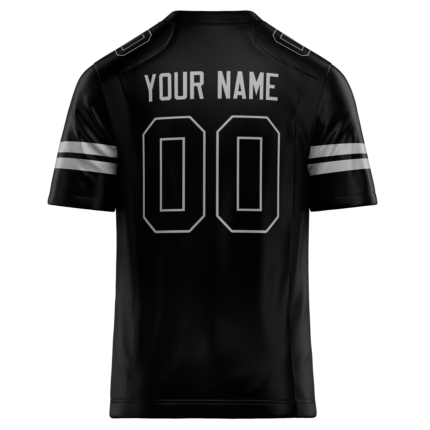Personalized Black & gray Solid Colour Football Jersey