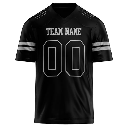 Personalized Black & gray Solid Colour Football Jersey