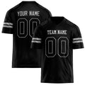 Personalized Black gray Solid Colour Football Jersey FT02240730BL036