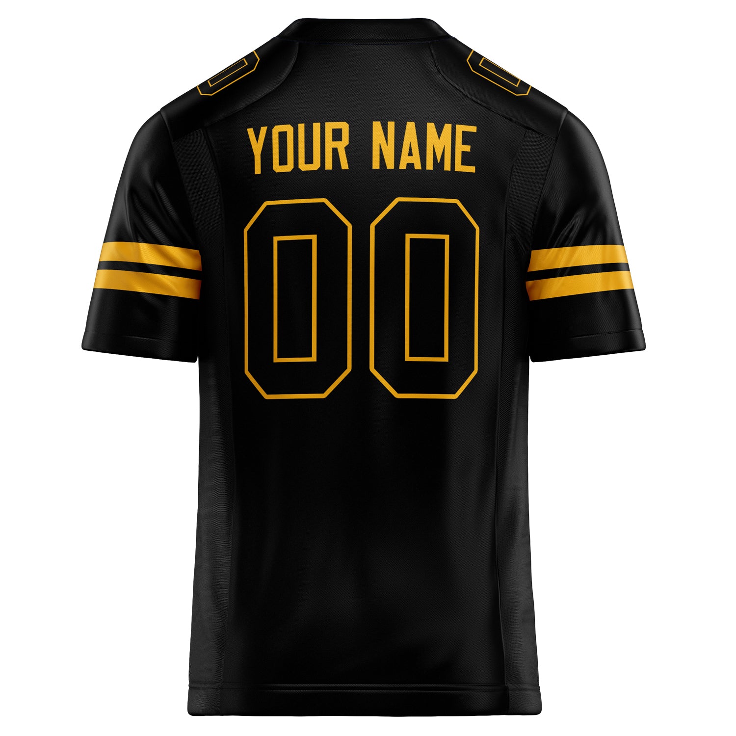 Personalized Black & gold Solid Colour Football Jersey