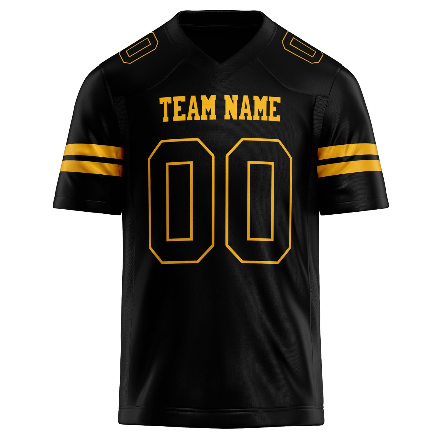 Personalized Black & gold Solid Colour Football Jersey