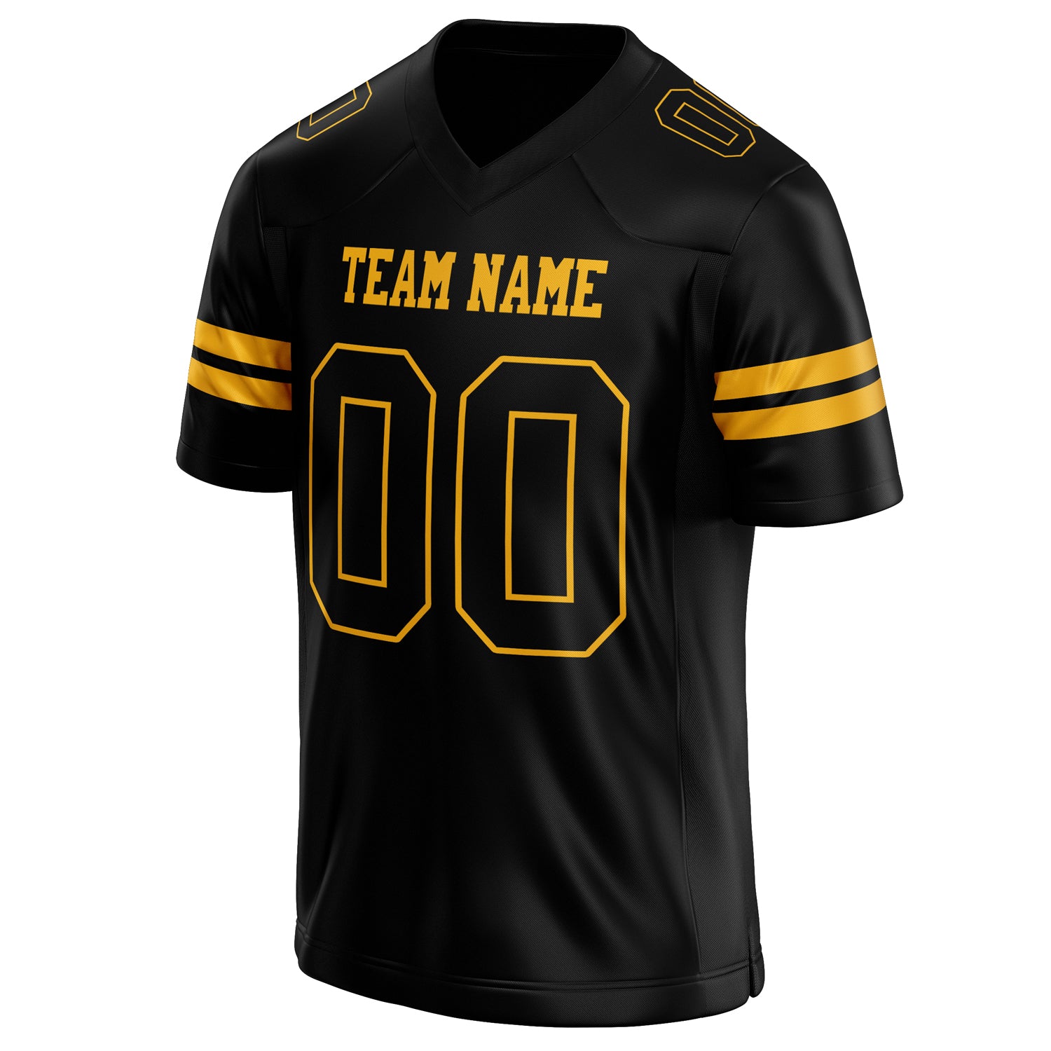 Personalized Black & gold Solid Colour Football Jersey