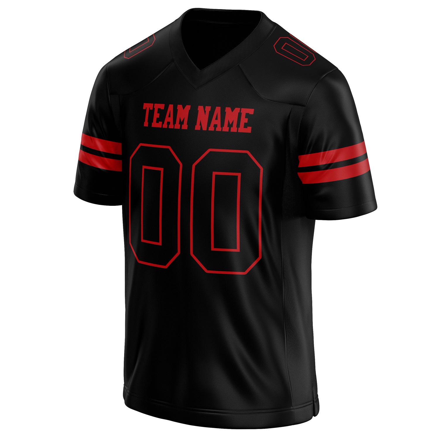 Personalized Black & red Solid Colour Football Jersey