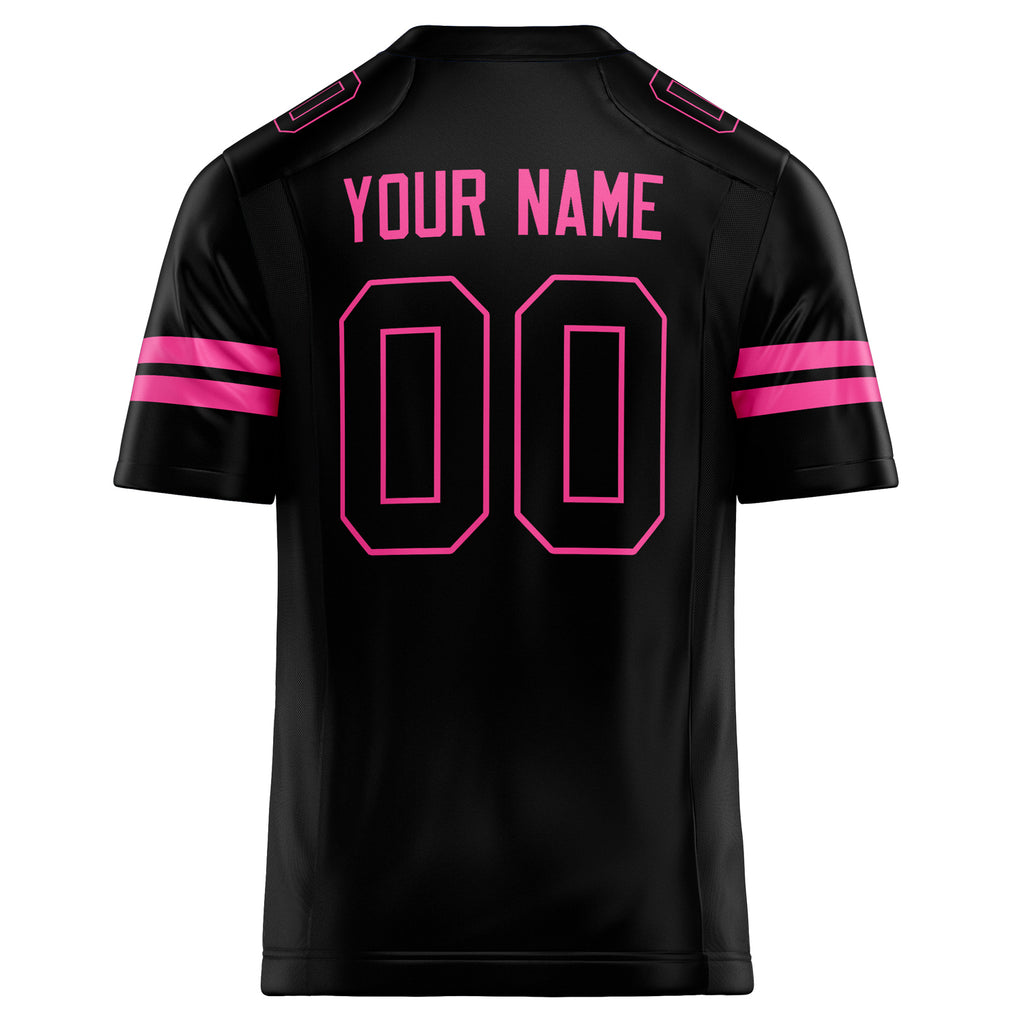 Personalized Black & pink Solid Colour Football Jersey