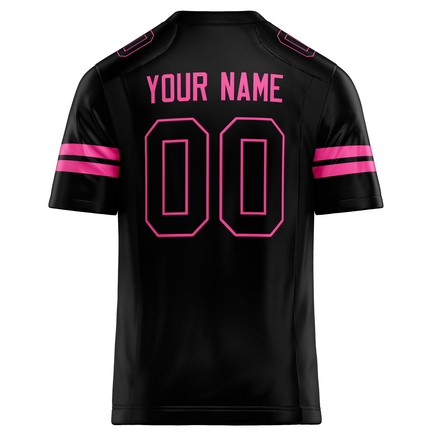 Personalized Black & pink Solid Colour Football Jersey