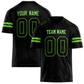 Personalized Black Neon Green Solid Colour Football Jersey FT02240730BL040