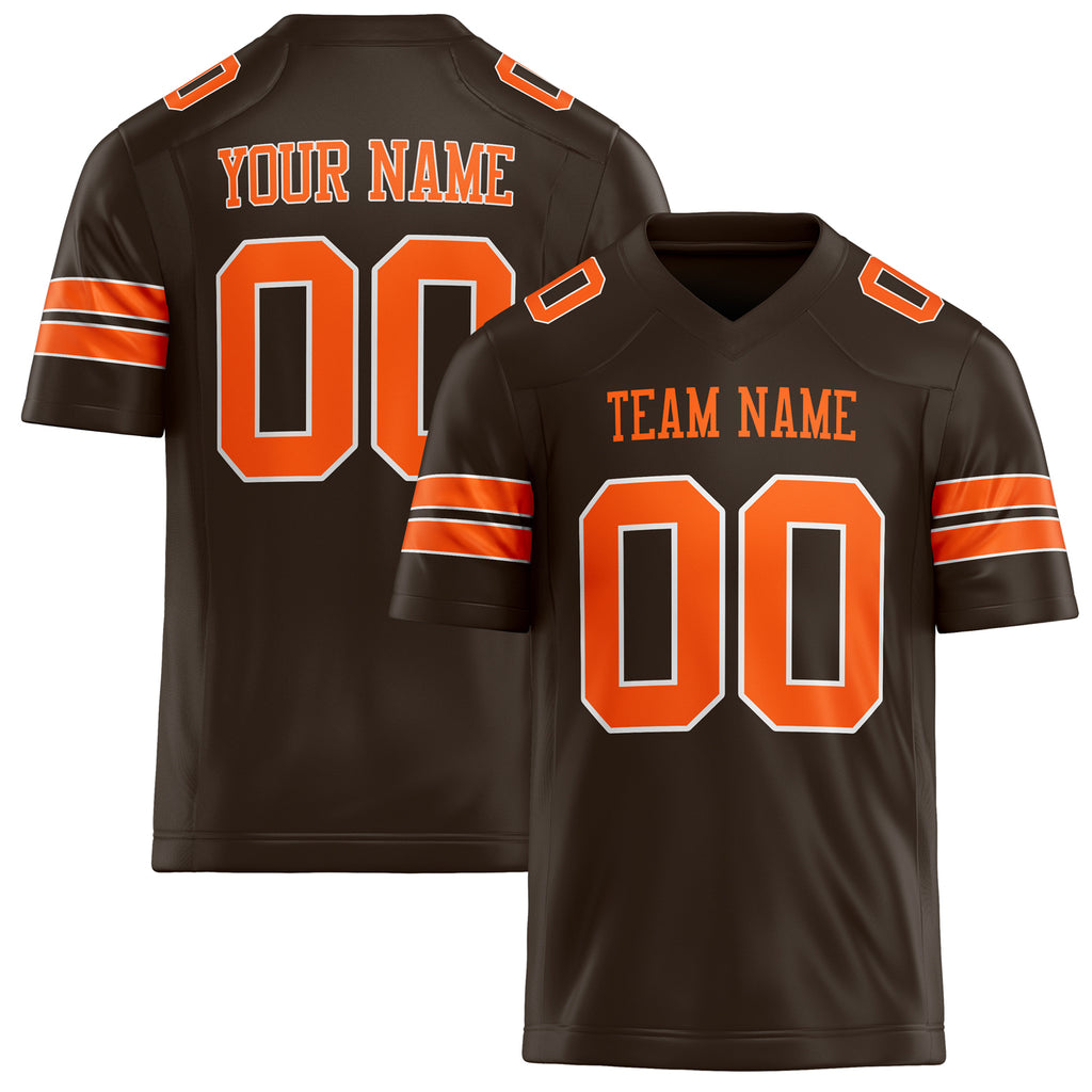 Personalized orange Solid Colour Football Jersey FT02240730BR041