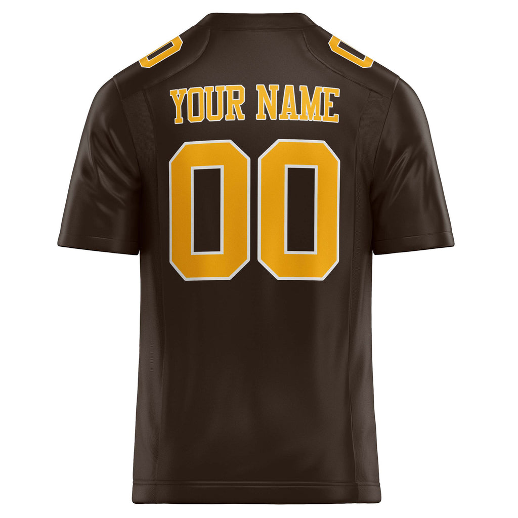 Personalized gold & Solid Colour Football Jersey