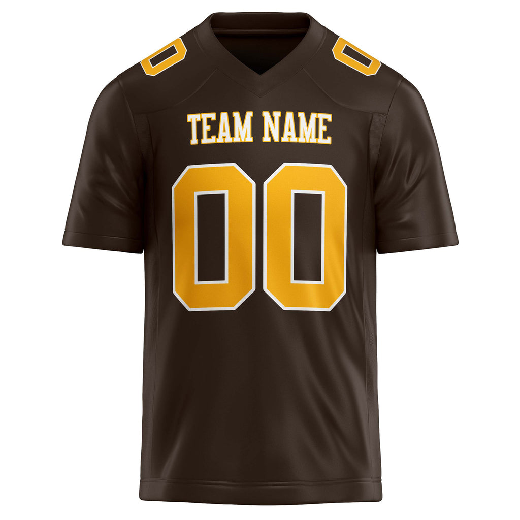Personalized gold & Solid Colour Football Jersey