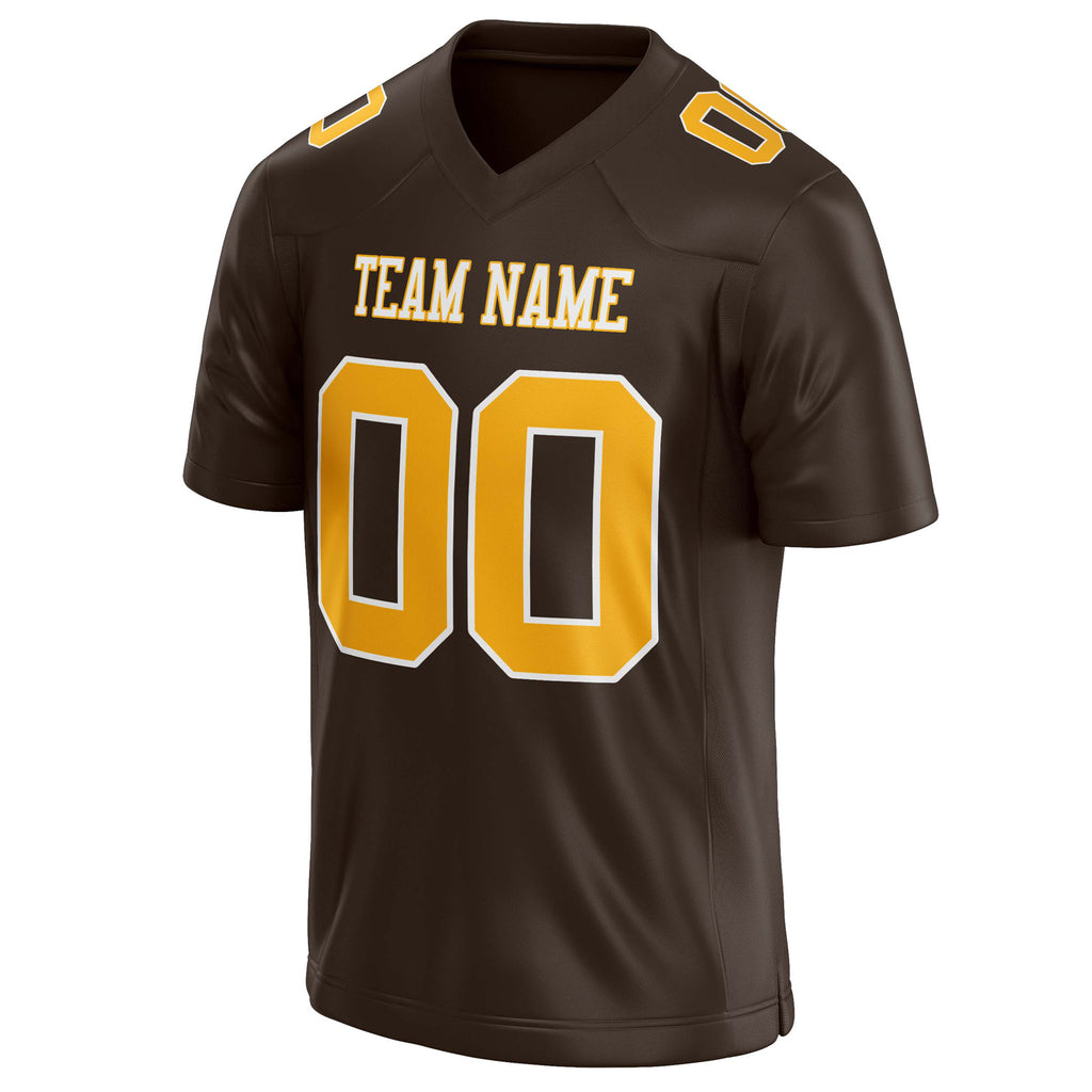 Personalized gold & Solid Colour Football Jersey