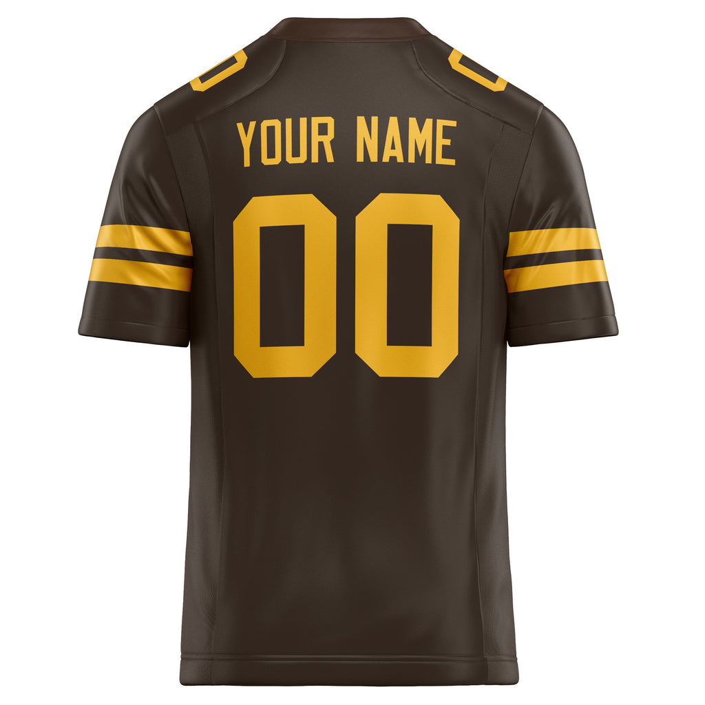 Personalized gold & Solid Colour Football Jersey