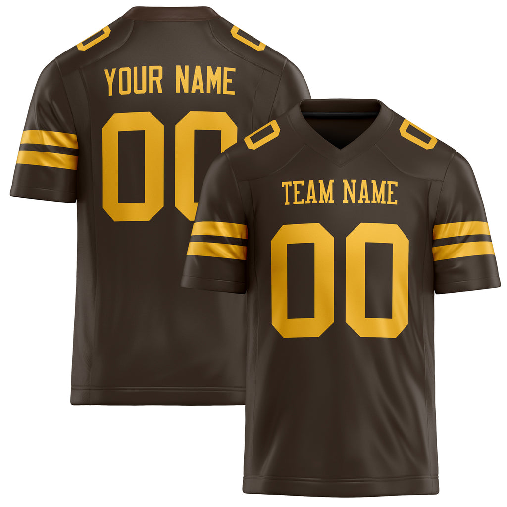 Personalized gold Solid Colour Football Jersey FT02240730BR043