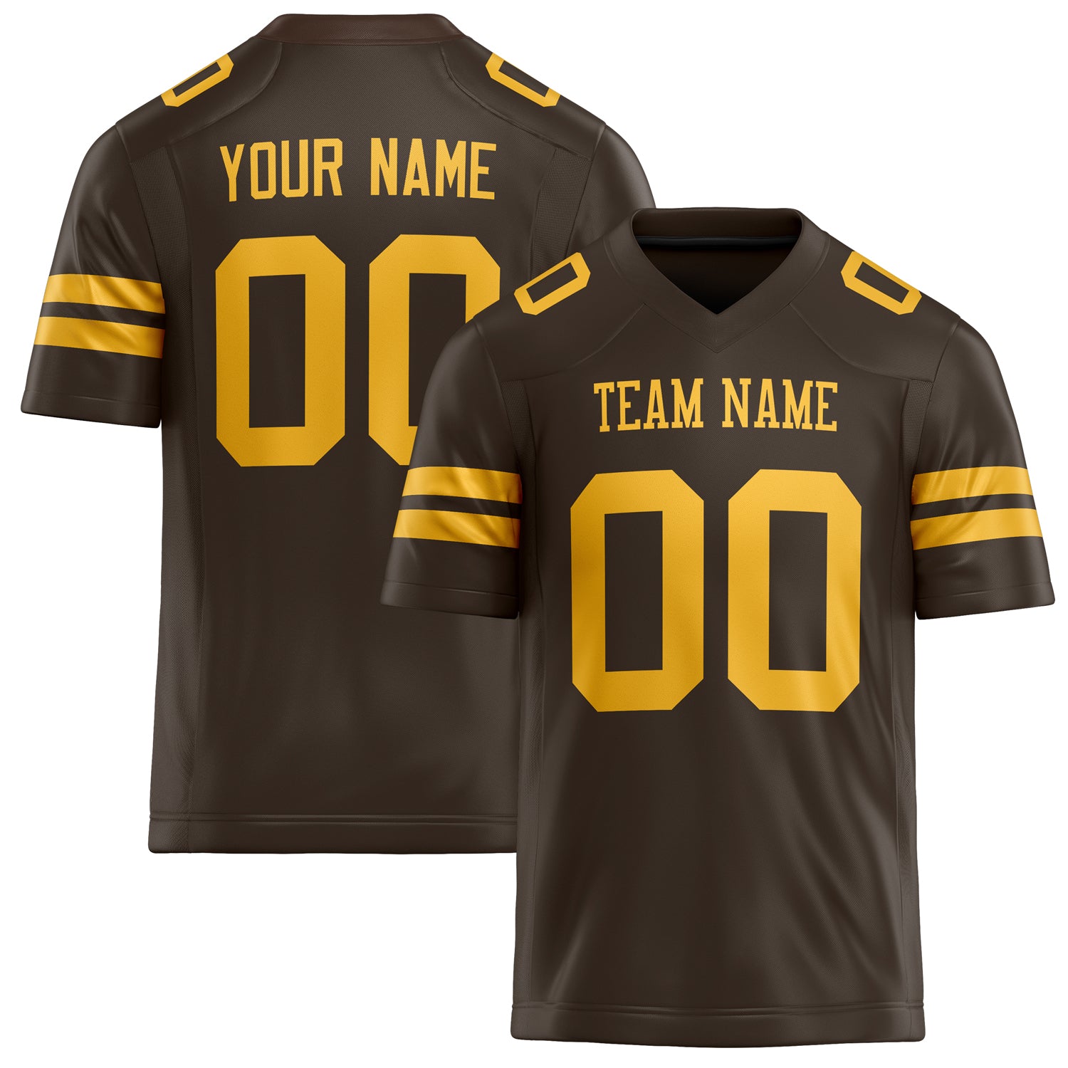 Personalized gold Solid Colour Football Jersey FT02240730BR043