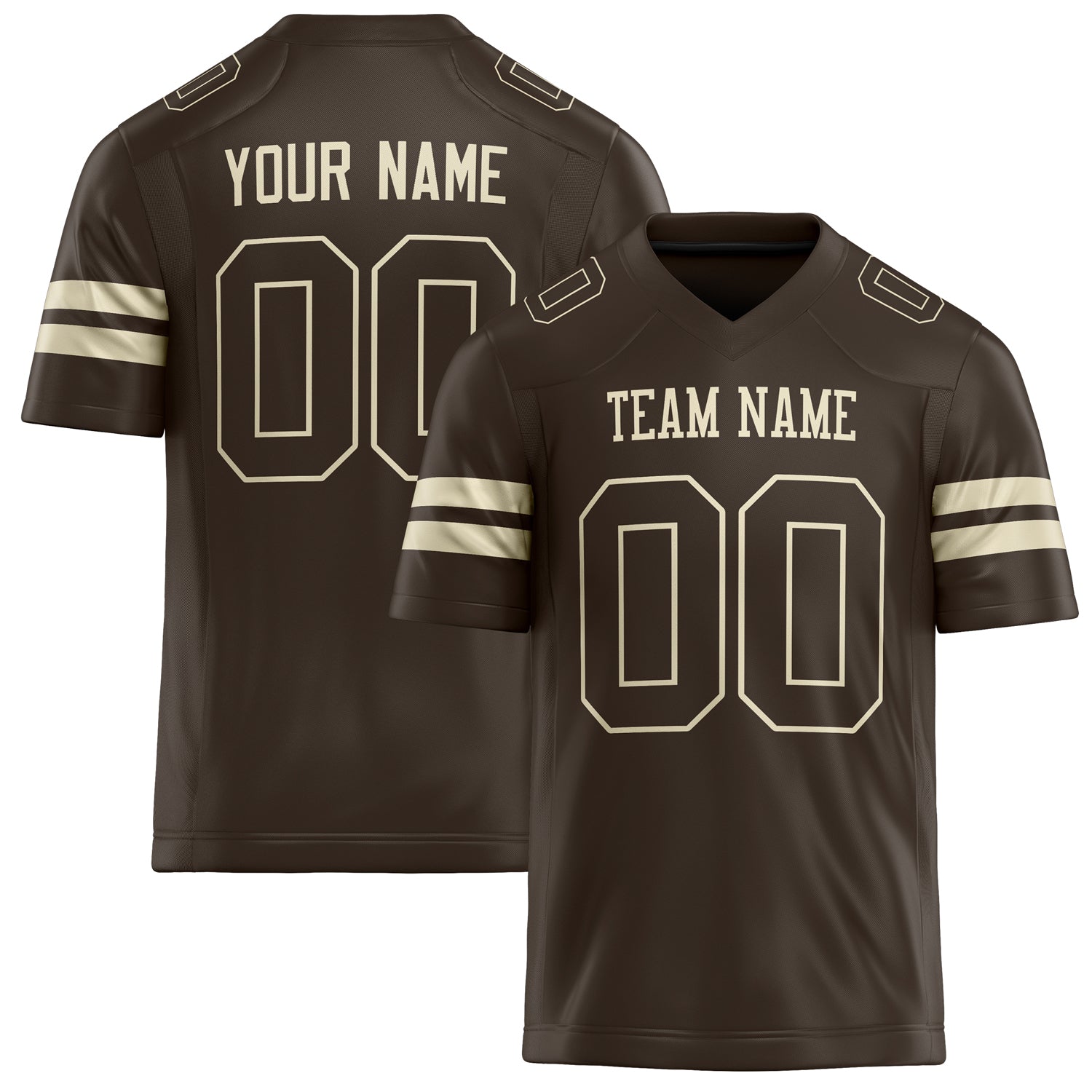 Personalized cream Solid Colour Football Jersey FT02240730BR044