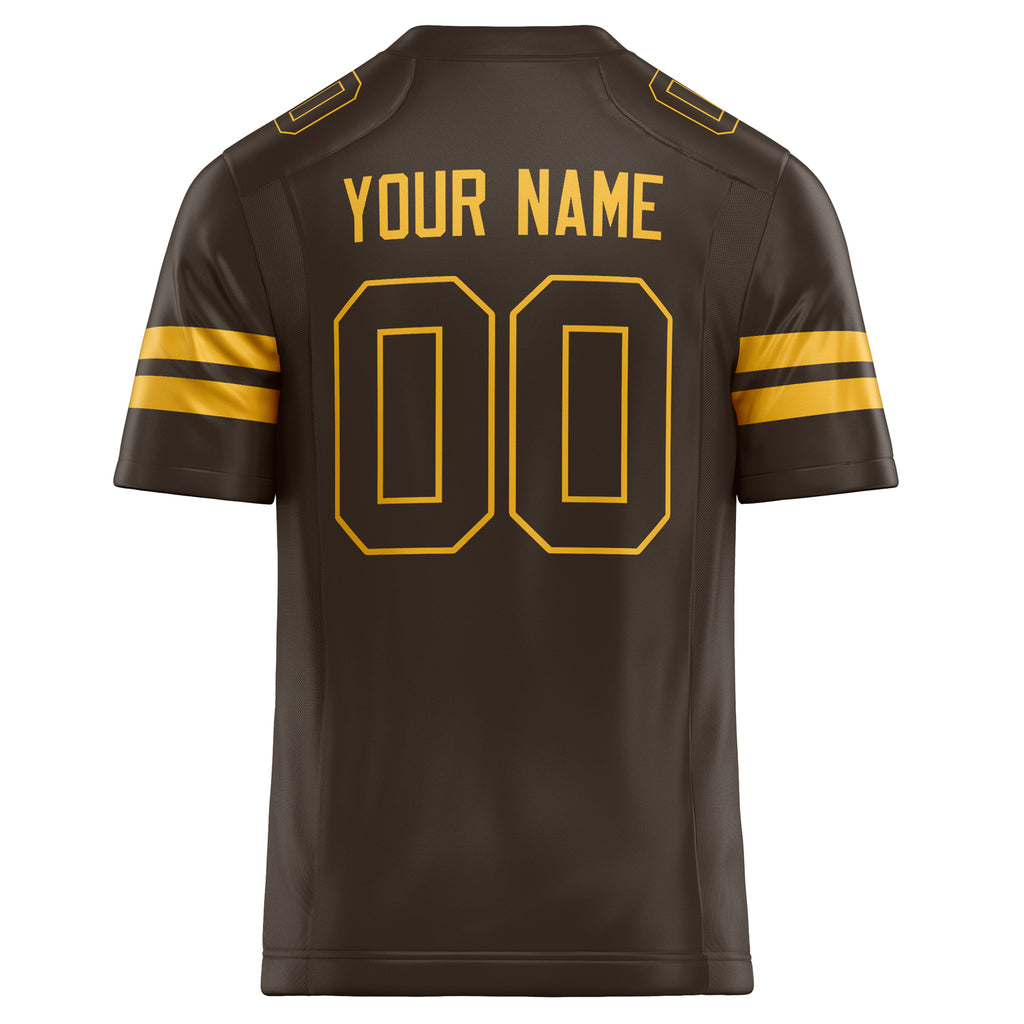 Personalized gold & Solid Colour Football Jersey