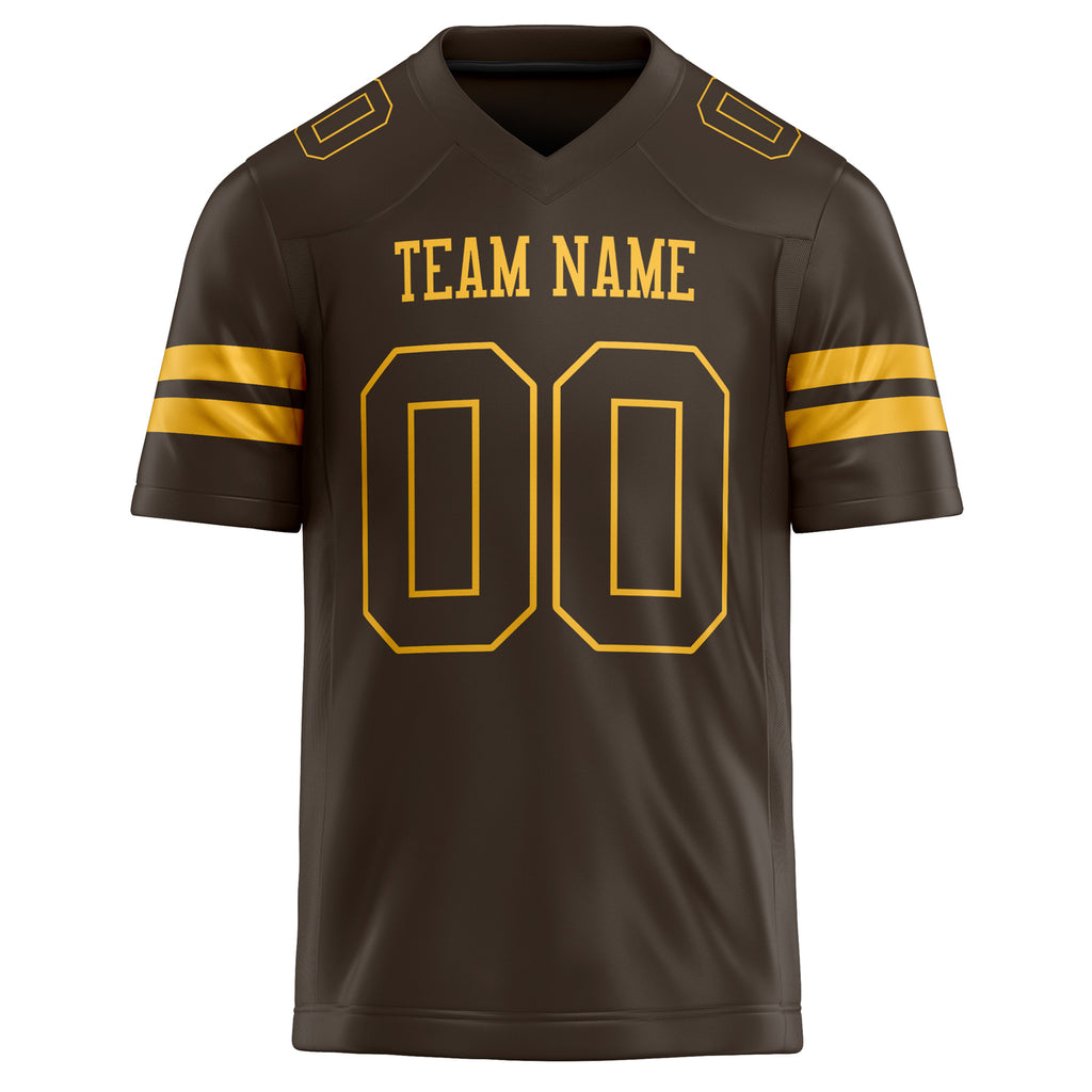 Personalized gold & Solid Colour Football Jersey