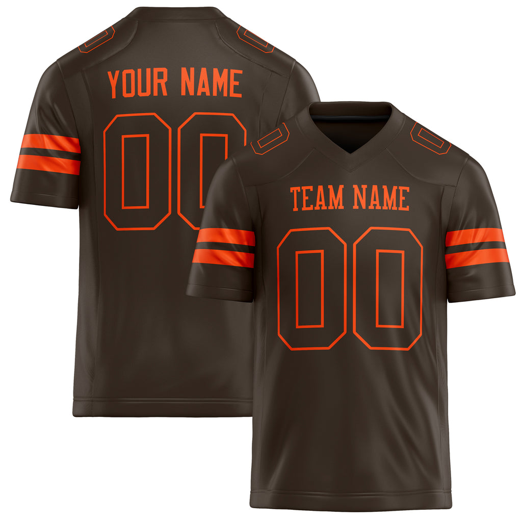 Personalized orange Solid Colour Football Jersey FT02240730BR047
