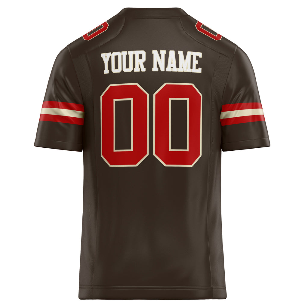 Personalized red & Solid Colour Football Jersey