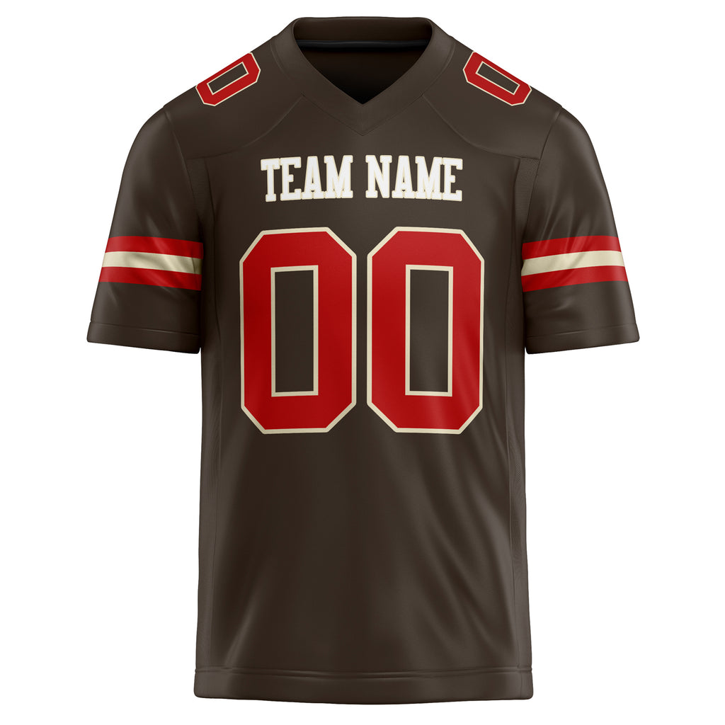 Personalized red & Solid Colour Football Jersey