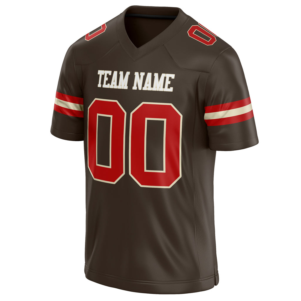 Personalized red & Solid Colour Football Jersey