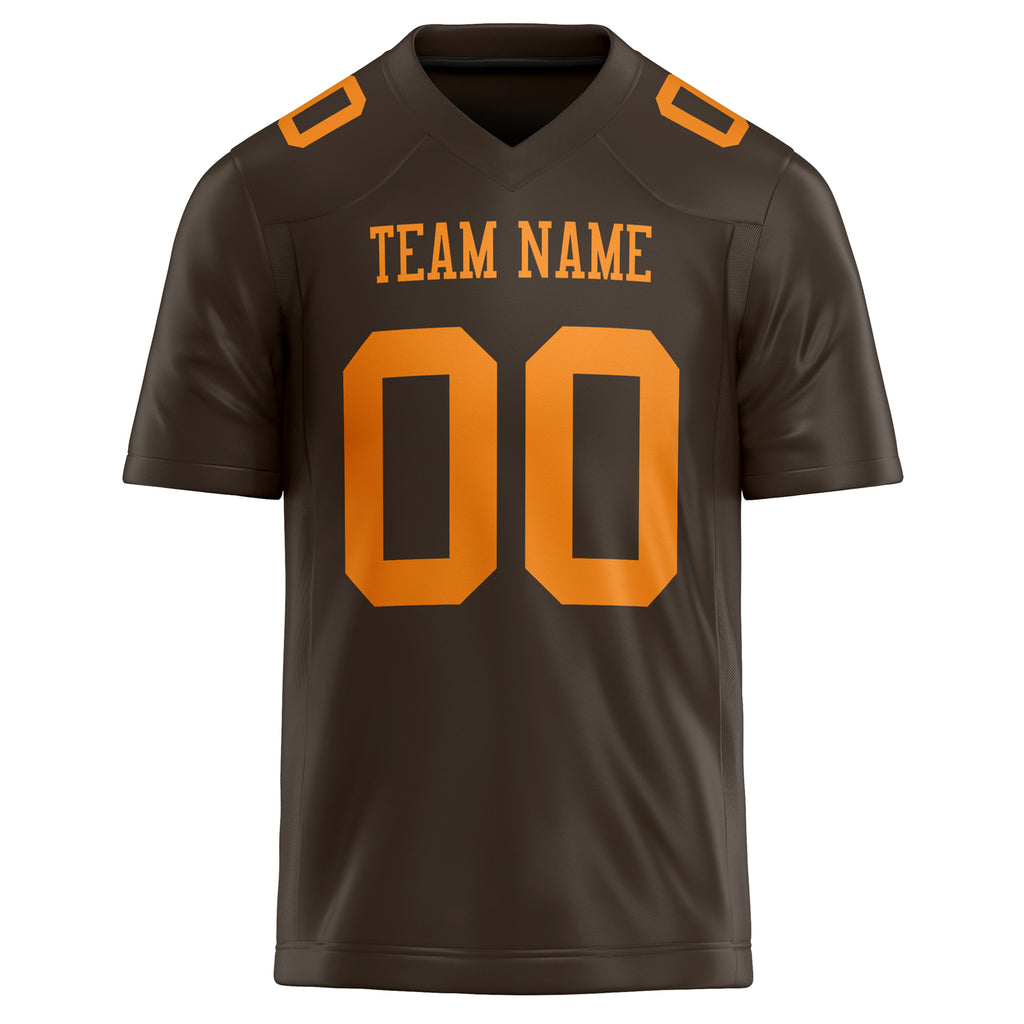 Personalized orange & Solid Colour Football Jersey