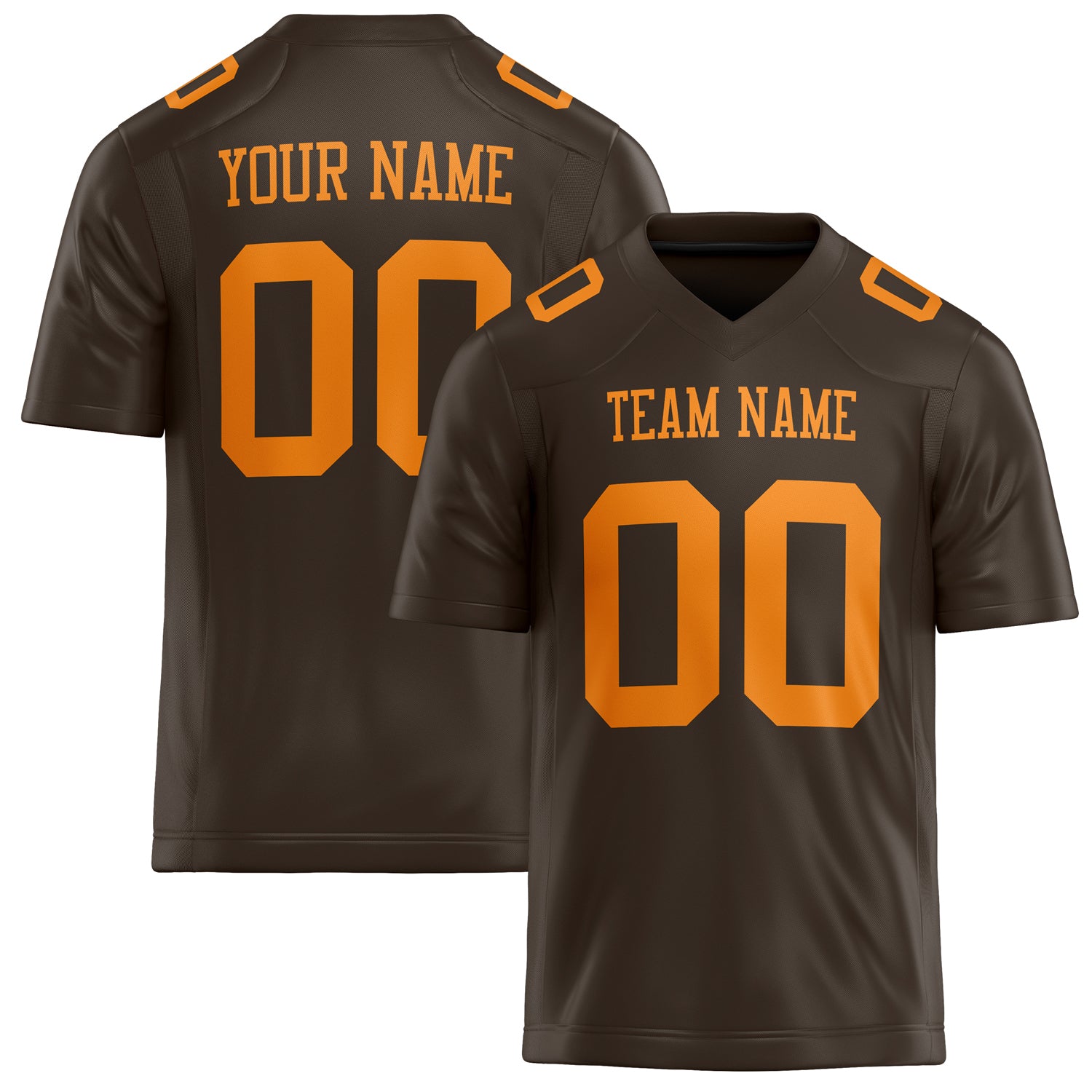 Personalized orange Solid Colour Football Jersey FT02240730BR049