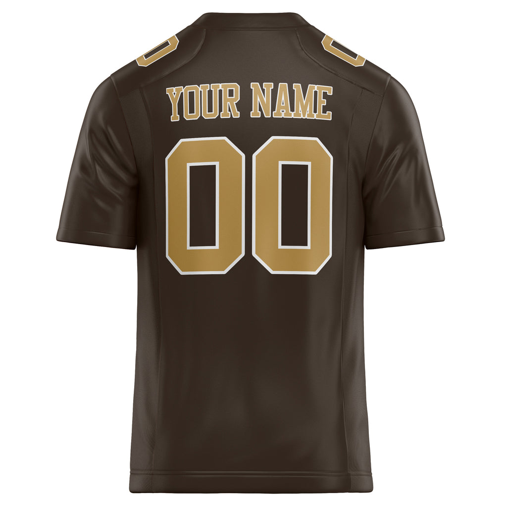 Personalized brown & Solid Colour Football Jersey