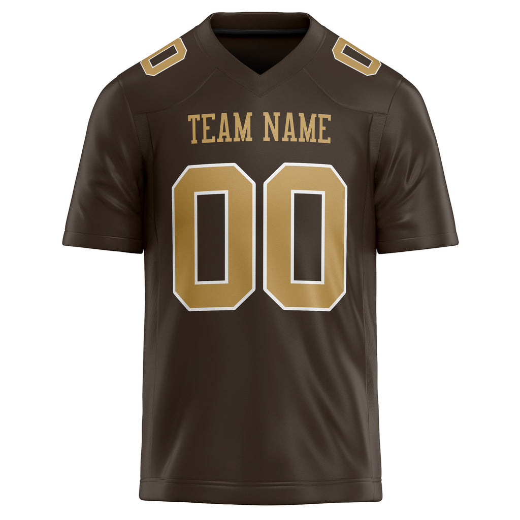 Personalized brown & Solid Colour Football Jersey
