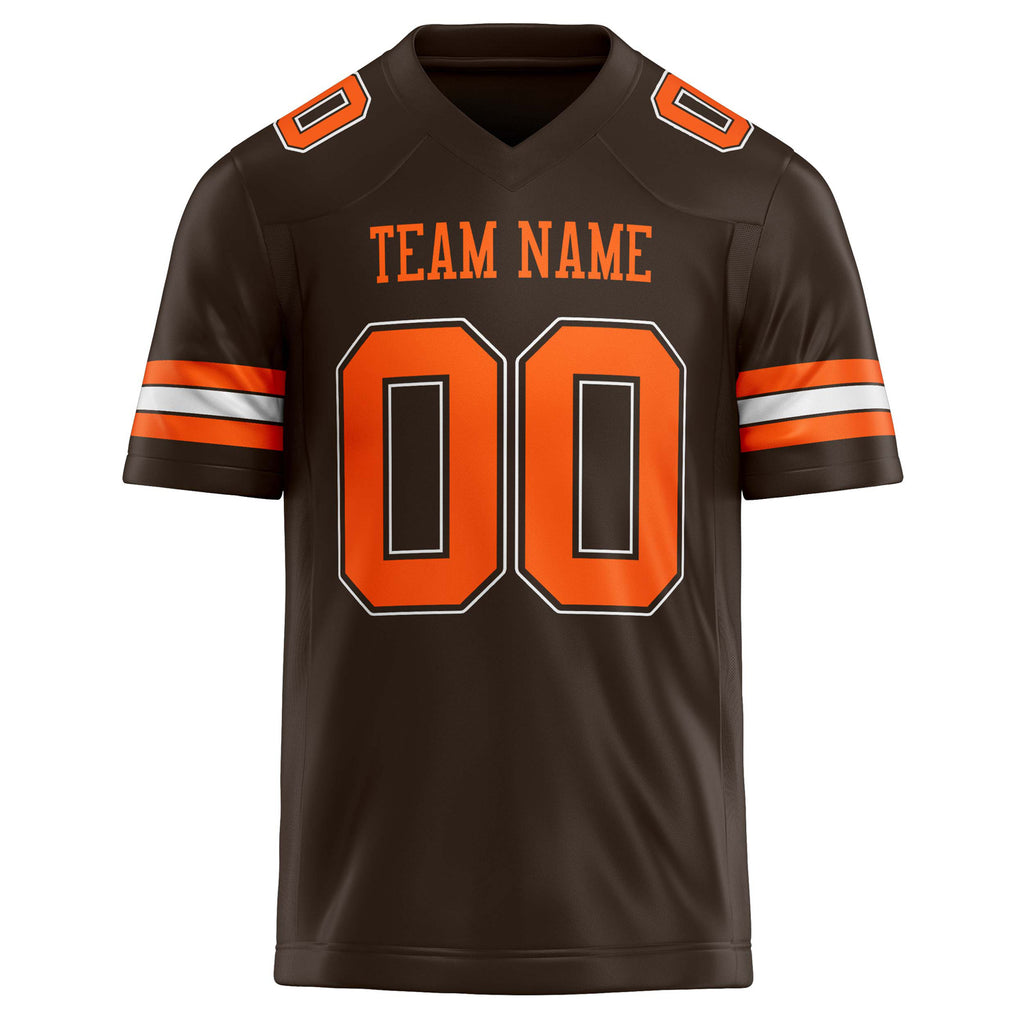 Personalized orange & Solid Colour Football Jersey