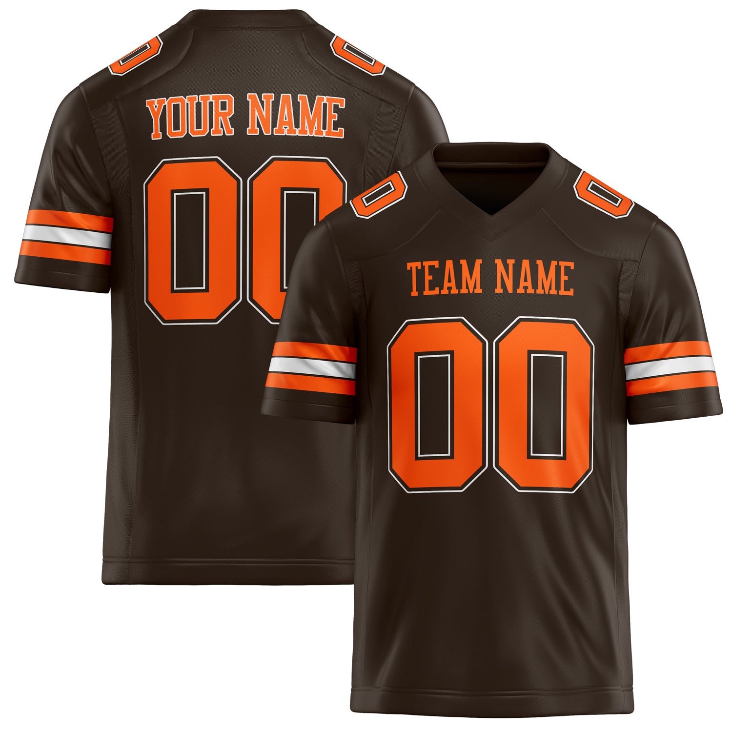 Personalized orange Solid Colour Football Jersey FT02240730BR052