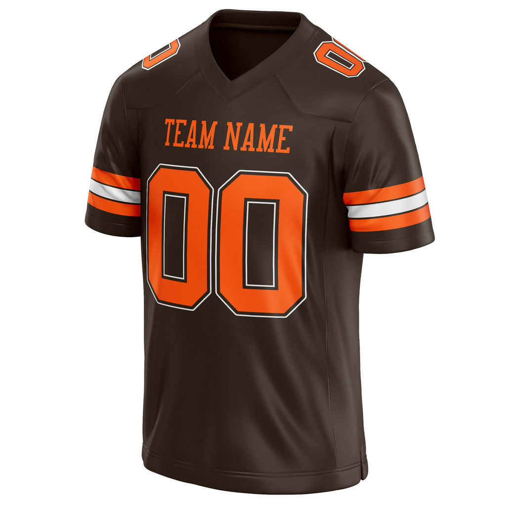 Personalized orange & Solid Colour Football Jersey