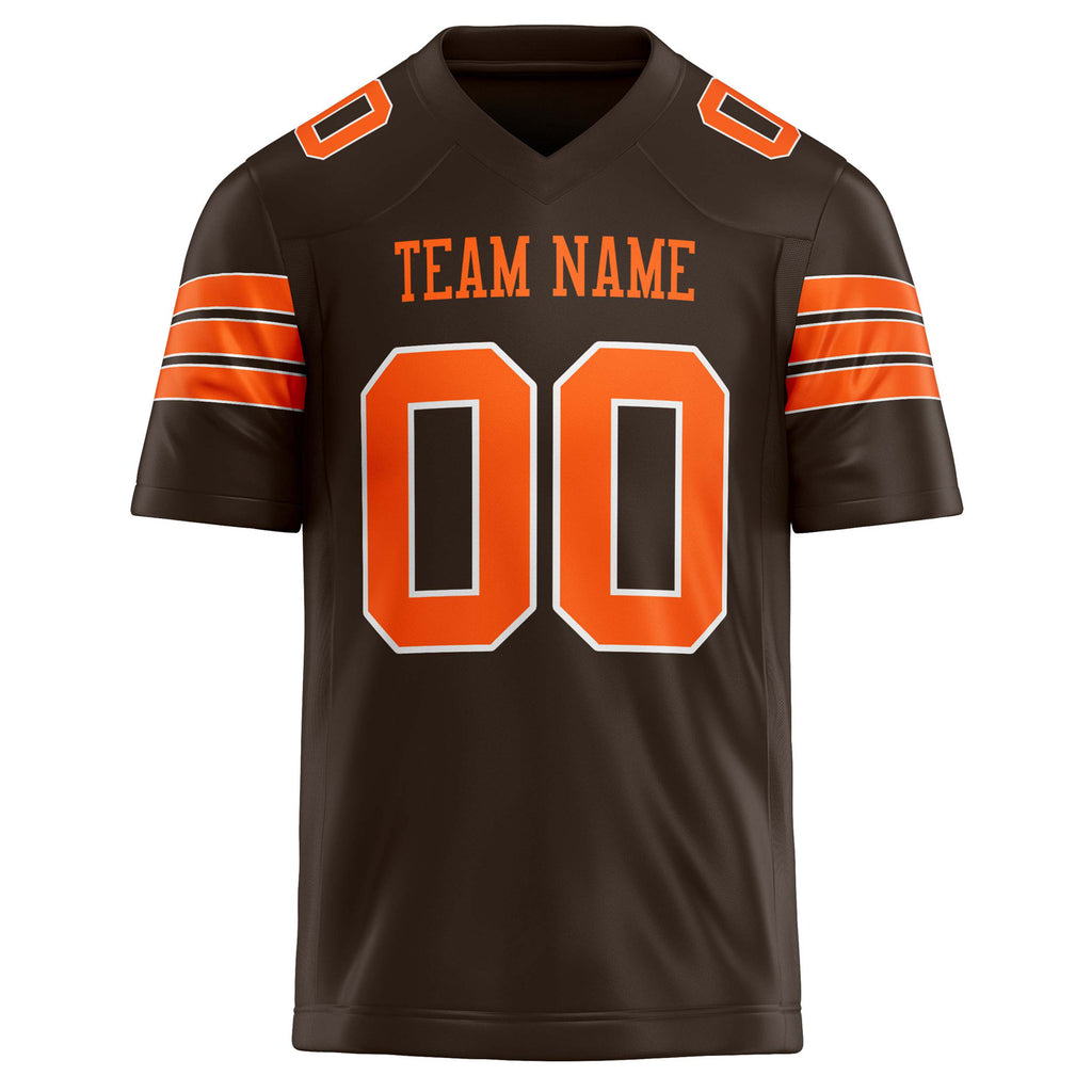 Personalized orange & Solid Colour Football Jersey