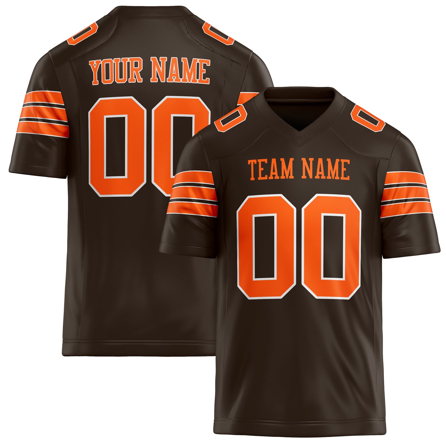 Personalized orange Solid Colour Football Jersey FT02240730BR056