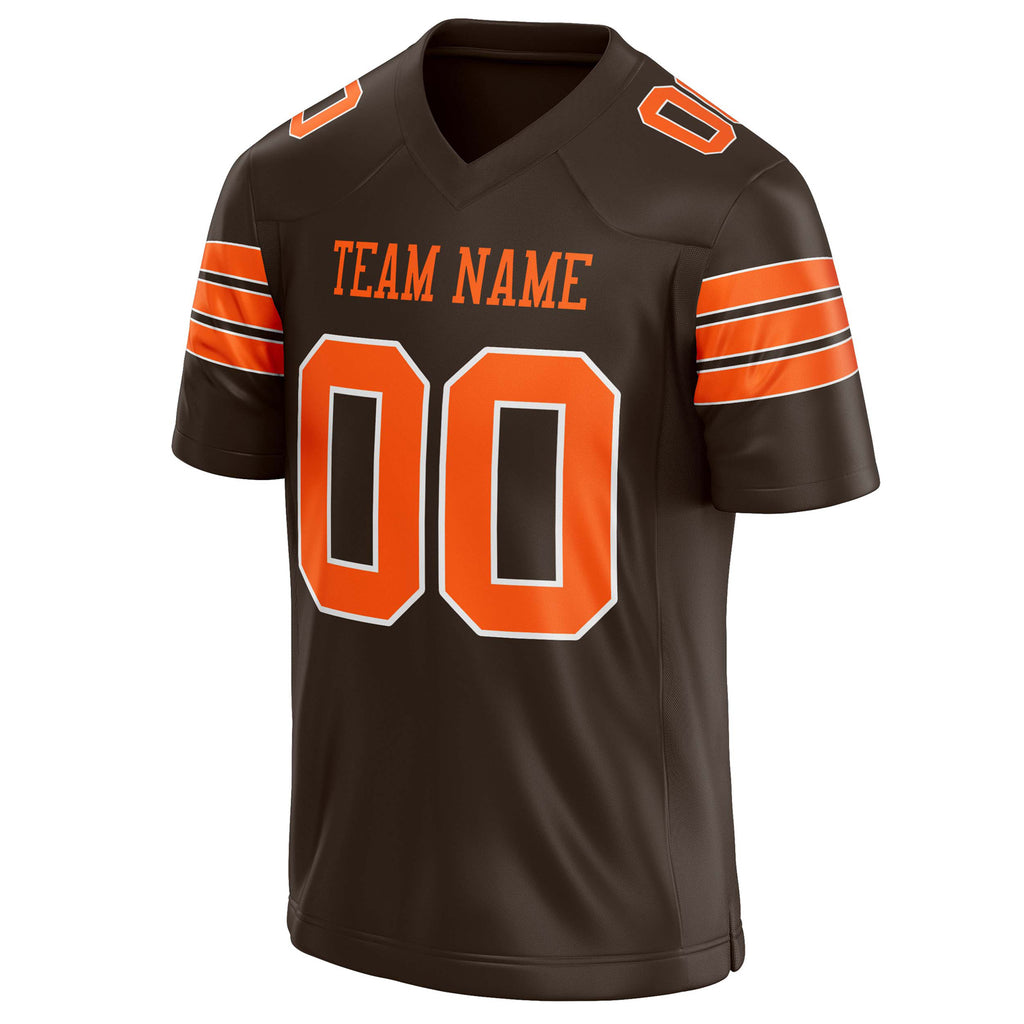 Personalized orange & Solid Colour Football Jersey