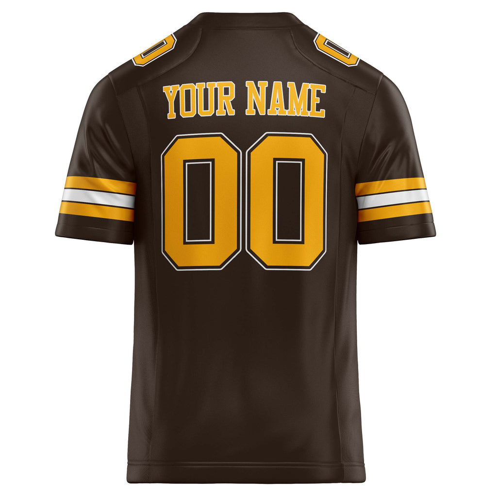 Personalized gold & Solid Colour Football Jersey