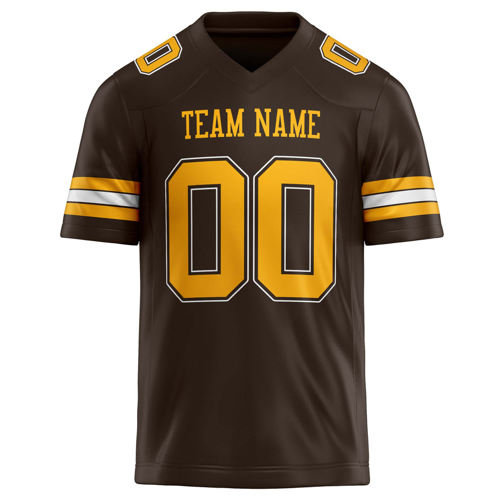 Personalized gold & Solid Colour Football Jersey