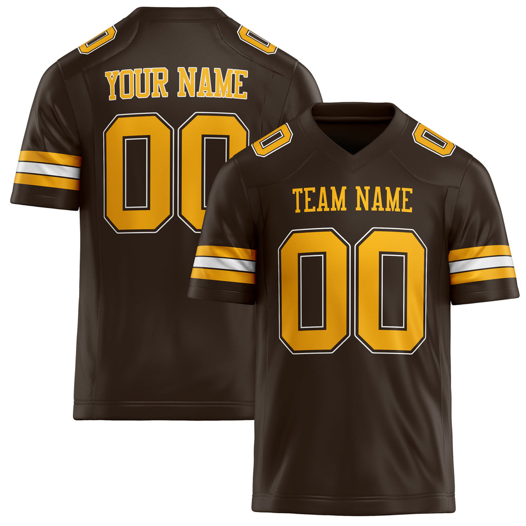 Personalized gold Solid Colour Football Jersey FT02240730BR057
