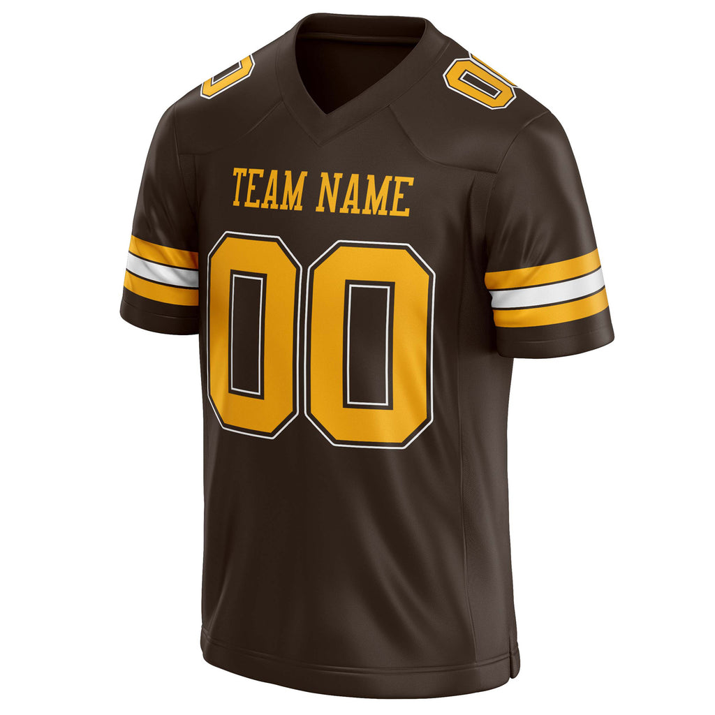 Personalized gold & Solid Colour Football Jersey