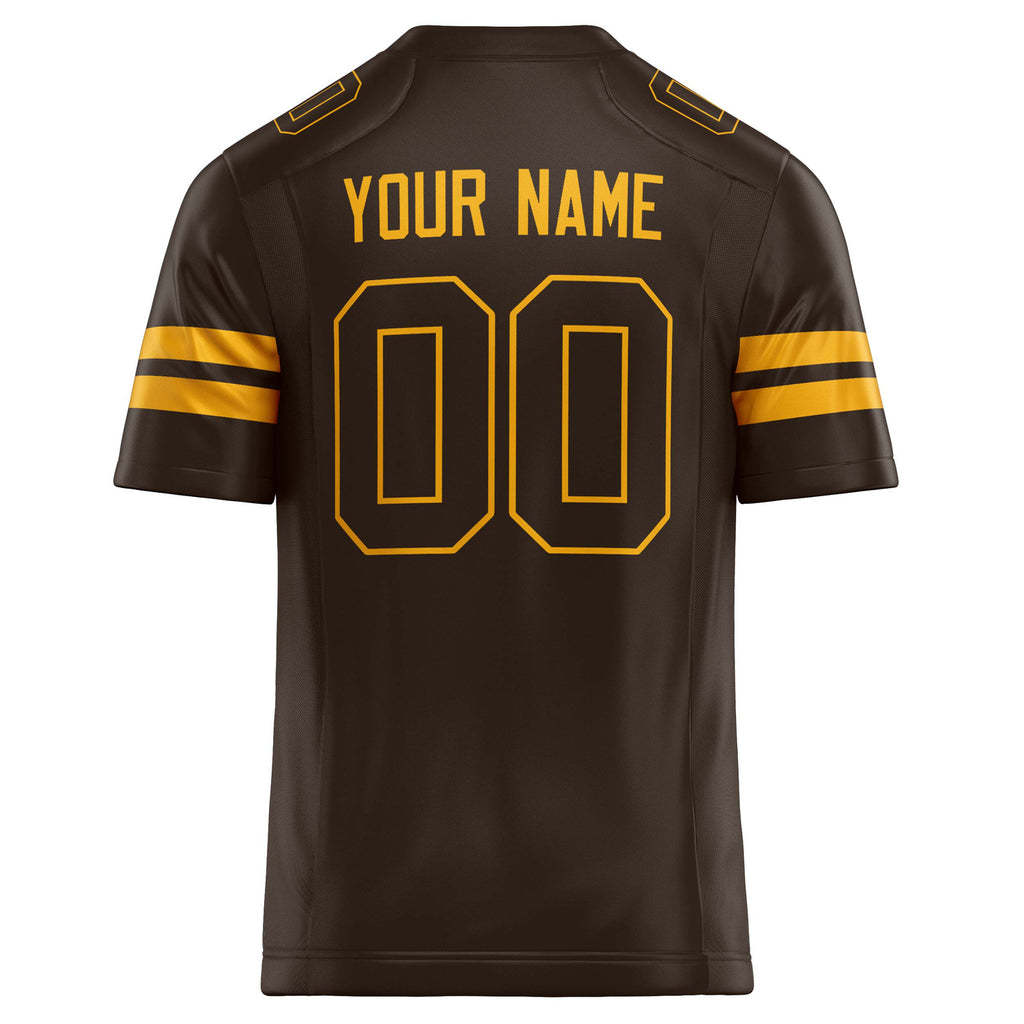 Personalized gold & Solid Colour Football Jersey