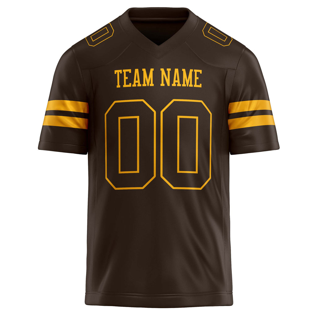 Personalized gold & Solid Colour Football Jersey