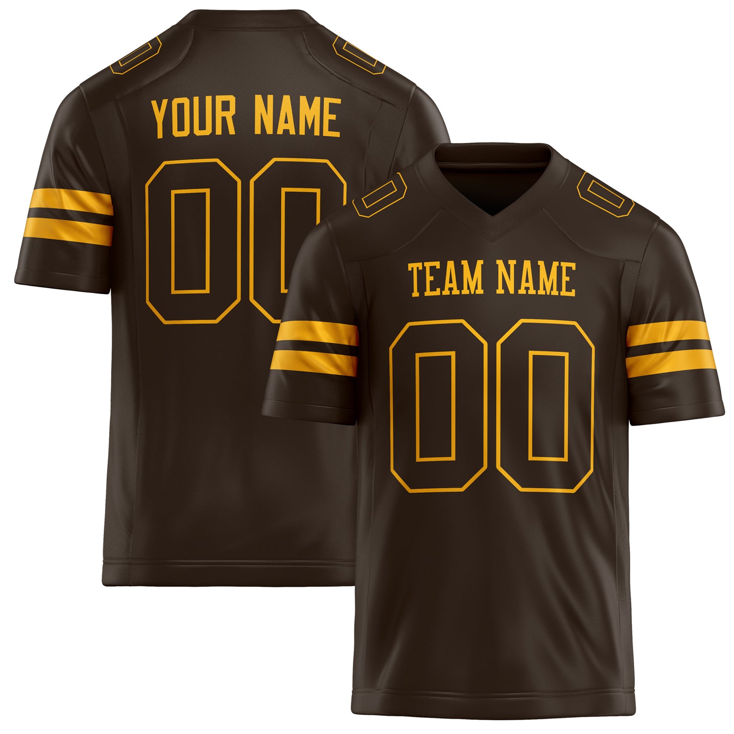 Personalized gold Solid Colour Football Jersey FT02240730BR058